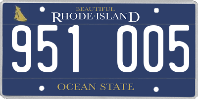 RI license plate 951005