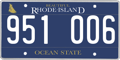 RI license plate 951006