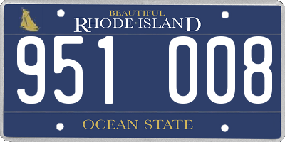RI license plate 951008