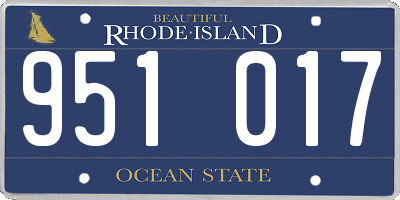 RI license plate 951017