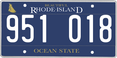 RI license plate 951018