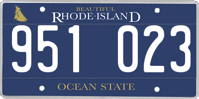 RI license plate 951023