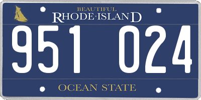 RI license plate 951024