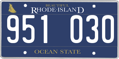 RI license plate 951030