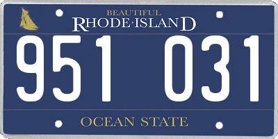 RI license plate 951031