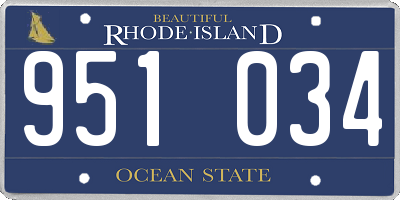 RI license plate 951034