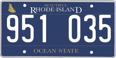 RI license plate 951035