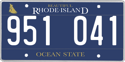 RI license plate 951041