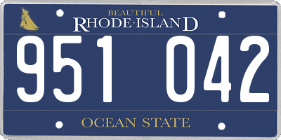RI license plate 951042