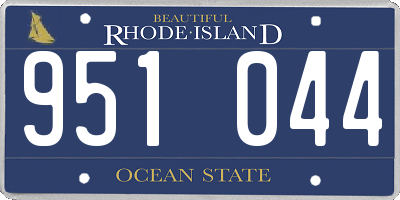 RI license plate 951044