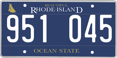 RI license plate 951045