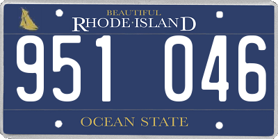 RI license plate 951046