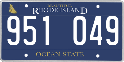 RI license plate 951049