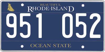 RI license plate 951052