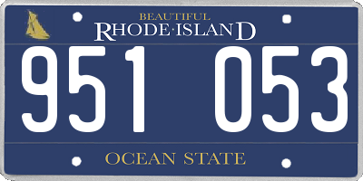 RI license plate 951053