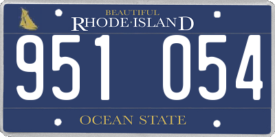 RI license plate 951054