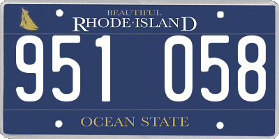 RI license plate 951058