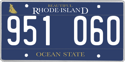 RI license plate 951060