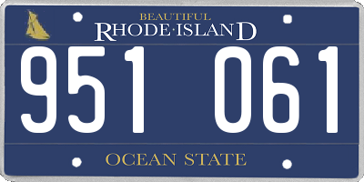 RI license plate 951061