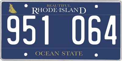 RI license plate 951064