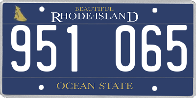 RI license plate 951065