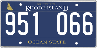 RI license plate 951066