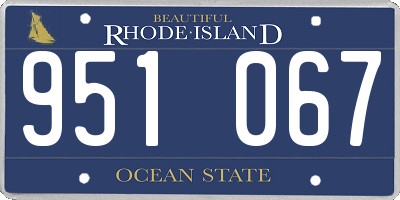 RI license plate 951067