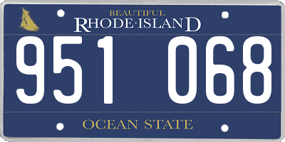 RI license plate 951068
