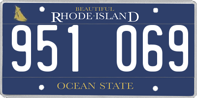 RI license plate 951069