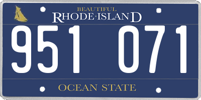 RI license plate 951071