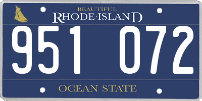 RI license plate 951072