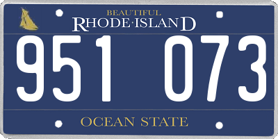 RI license plate 951073