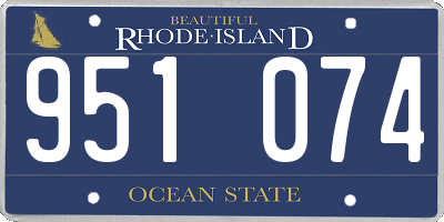 RI license plate 951074