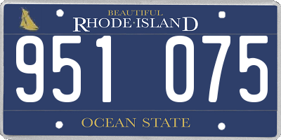 RI license plate 951075