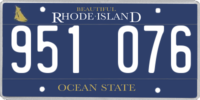 RI license plate 951076