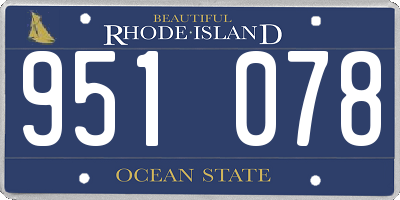 RI license plate 951078