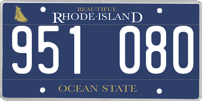 RI license plate 951080