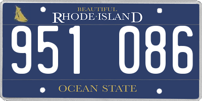 RI license plate 951086