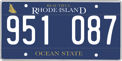 RI license plate 951087