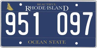 RI license plate 951097