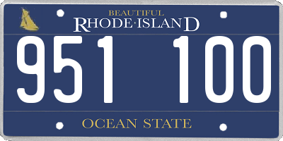 RI license plate 951100