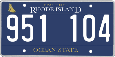 RI license plate 951104