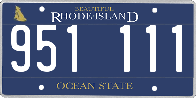 RI license plate 951111