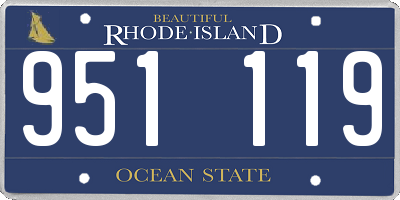 RI license plate 951119