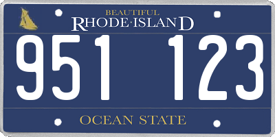 RI license plate 951123
