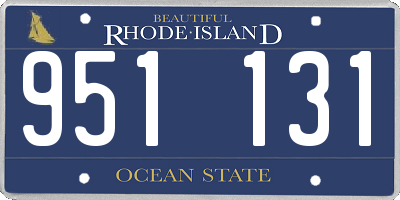 RI license plate 951131