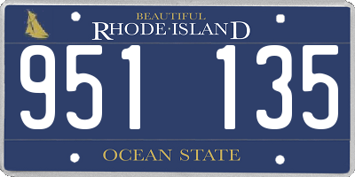 RI license plate 951135