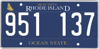 RI license plate 951137