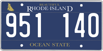 RI license plate 951140