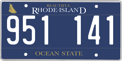 RI license plate 951141